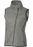 Cutter and Buck Mississippi State Bulldogs Womens Grey Vault Mainsail Asymmetrical Vest