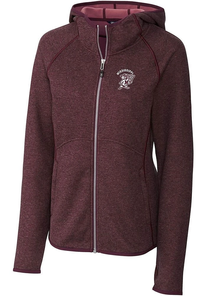 Cutter and Buck Mississippi State Bulldogs Womens Red Mainsail Medium Weight Jacket