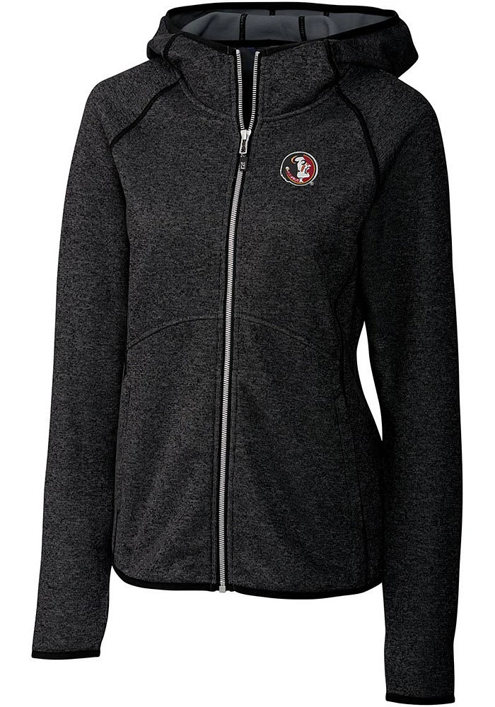 Cutter and Buck Florida State Seminoles Womens Grey Vault Mainsail Medium Weight Jacket