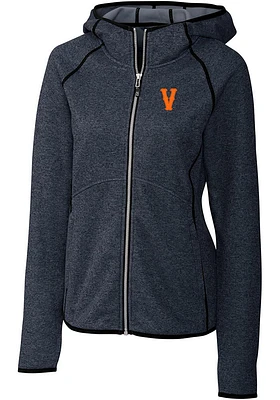 Cutter and Buck Virginia Cavaliers Womens Navy Blue Mainsail Medium Weight Jacket