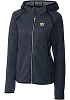 Cutter and Buck West Virginia Mountaineers Womens Navy Blue Mainsail Medium Weight Jacket