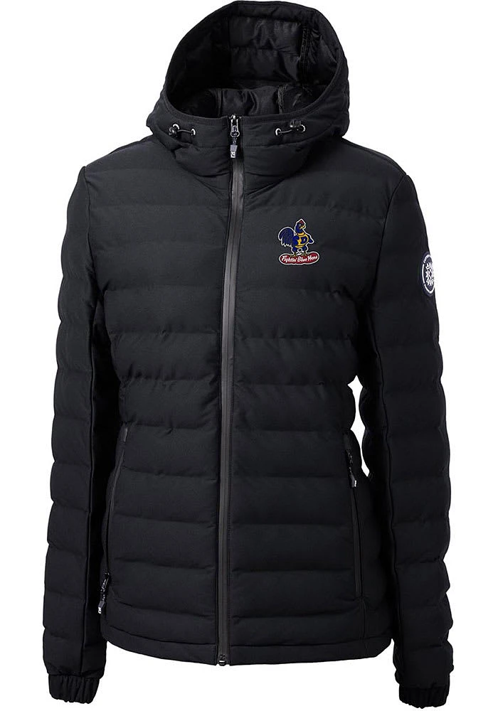 Cutter and Buck Delaware Fightin' Blue Hens Womens Black Mission Ridge Repreve Filled Jacket
