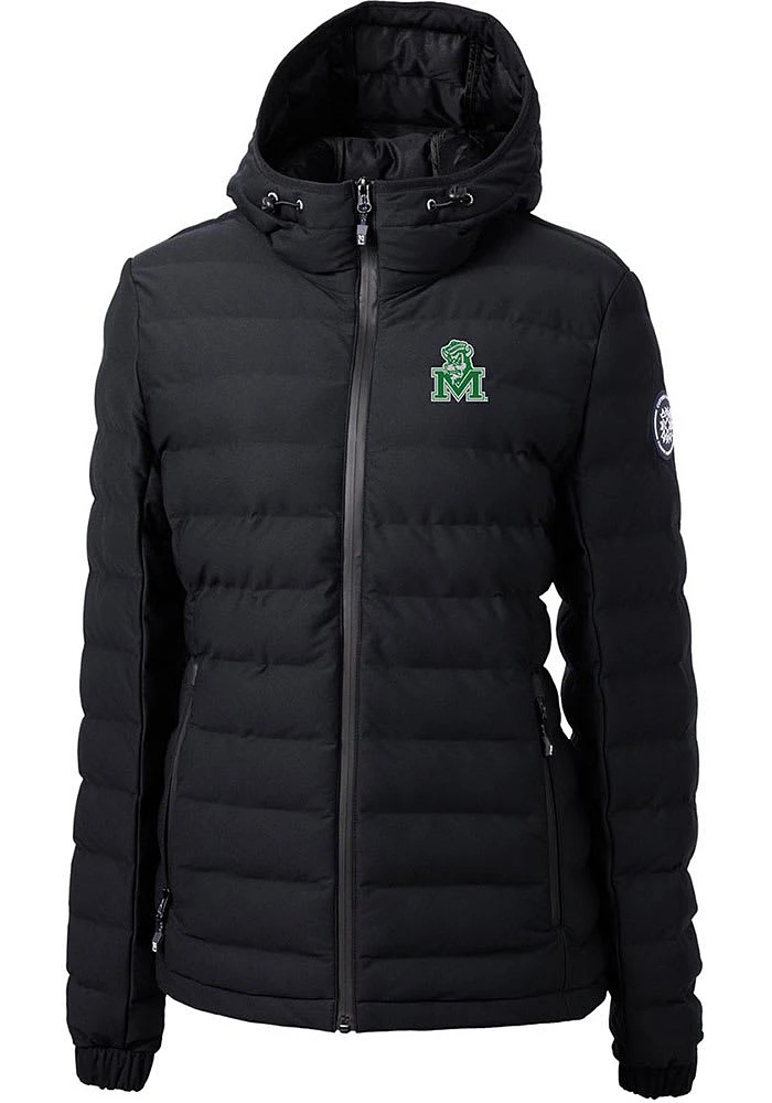 Cutter and Buck Marshall Thundering Herd Womens Black Vault Mission Ridge Repreve Filled Jacket
