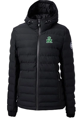 Cutter and Buck Marshall Thundering Herd Womens Black Vault Mission Ridge Repreve Filled Jacket