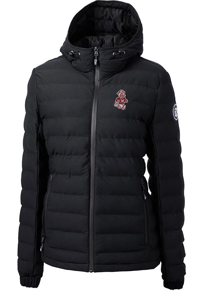 Cutter and Buck Washington State Cougars Womens Black Vault Mission Ridge Repreve Filled Jacket