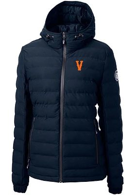 Cutter and Buck Virginia Cavaliers Womens Navy Blue Vault Mission Ridge Repreve Filled Jacket