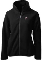 Womens Ohio State Buckeyes Black Cutter and Buck Cascade Eco Sherpa Long Sleeve Full Zip Jacket