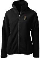 Cutter and Buck Wichita State Shockers Womens Black Cascade Eco Sherpa Long Sleeve Full Zip Jack..