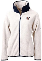 Cutter and Buck Auburn Tigers Womens Grey Vault Cascade Sherpa Long Sleeve Full Zip Jacket