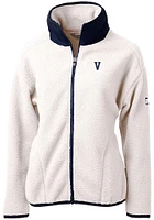 Cutter and Buck Villanova Wildcats Womens Grey Cascade Eco Sherpa Long Sleeve Full Zip Jacket