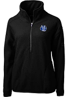 Cutter and Buck Air Force Falcons Womens Black Cascade Eco Sherpa Qtr Zip