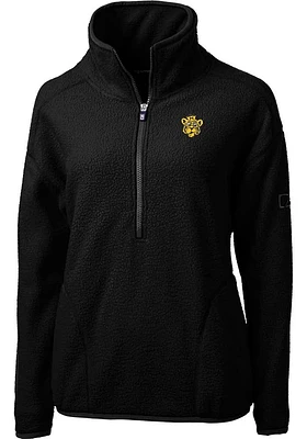 Cutter and Buck Missouri Tigers Womens Black Cascade Eco Sherpa Qtr Zip