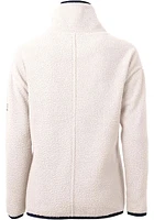 Cutter and Buck Gonzaga Bulldogs Womens Grey Vault Cascade Sherpa Qtr Zip