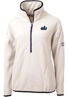 Cutter and Buck Old Dominion Monarchs Womens Grey Cascade Eco Sherpa Qtr Zip