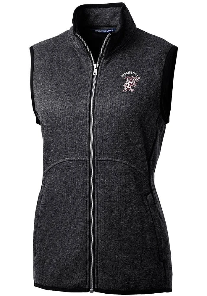 Cutter and Buck Mississippi State Bulldogs Womens Grey Vault Mainsail Vest