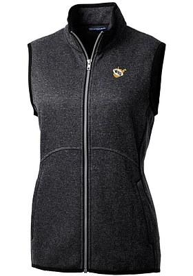 Cutter and Buck West Virginia Mountaineers Womens Grey Vault Mainsail Vest