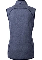 Cutter and Buck Georgetown Hoyas Womens Navy Blue Vault Mainsail Vest