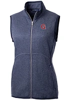 Cutter and Buck Gonzaga Bulldogs Womens Navy Blue Vault Mainsail Vest