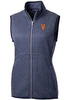 Cutter and Buck Virginia Cavaliers Womens Navy Blue Vault Mainsail Vest