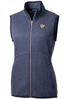 Cutter and Buck West Virginia Mountaineers Womens Navy Blue Vault Mainsail Vest