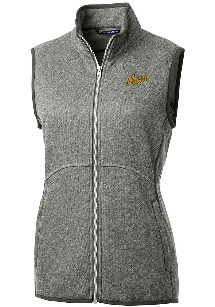 Cutter and Buck George Mason University Womens Grey Vault Mainsail Vest