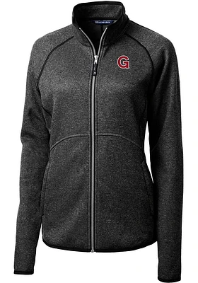 Cutter and Buck Gonzaga Bulldogs Womens Grey Vault Mainsail Light Weight Jacket