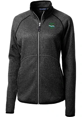Cutter and Buck Tulane Green Wave Womens Grey Mainsail Light Weight Jacket