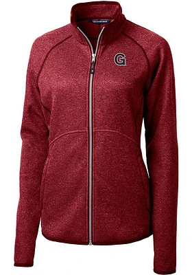 Cutter and Buck Gonzaga Bulldogs Womens Red Mainsail Light Weight Jacket