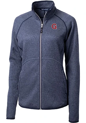 Cutter and Buck Gonzaga Bulldogs Womens Navy Blue Mainsail Light Weight Jacket
