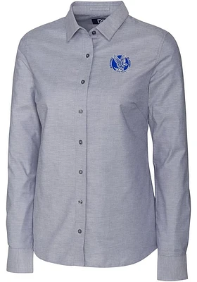 Cutter and Buck Air Force Falcons Womens Stretch Oxford Long Sleeve Dress Shirt