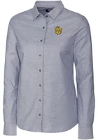 Cutter and Buck Missouri Tigers Womens Stretch Oxford Long Sleeve Grey Dress Shirt