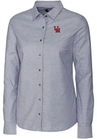 Cutter and Buck Ole Miss Rebels Womens Stretch Oxford Long Sleeve Dress Shirt