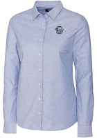 Cutter and Buck Penn State Nittany Lions Womens Stretch Oxford Long Sleeve Light Blue Dress Shirt