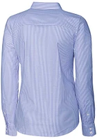 Cutter and Buck Illinois Fighting Illini Womens Stretch Oxford Stripe Long Sleeve Dress Shirt