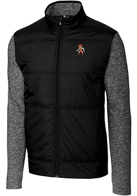 Cutter and Buck Oklahoma State Cowboys Mens Black Stealth Hybrid Quilted Big Tall Light Weig..