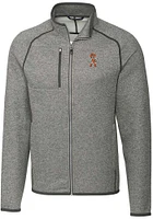 Cutter and Buck Oklahoma State Cowboys Mens Grey Mainsail Sweater Big Tall Light Weight Jack