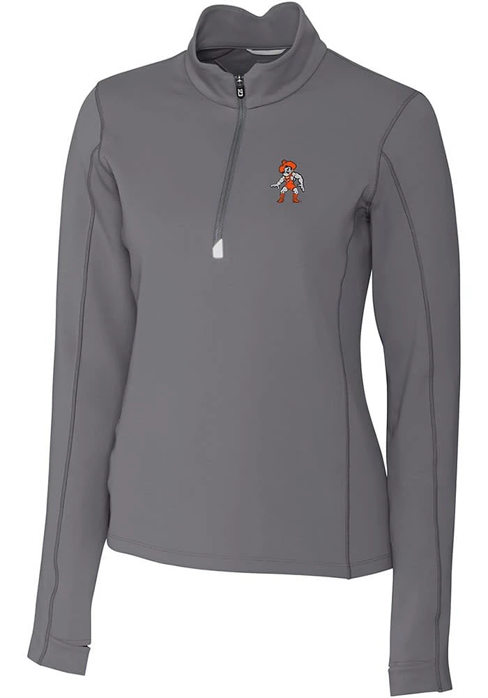 Cutter and Buck Oklahoma State Cowboys Womens Wresting Pete Traverse Qtr Zip