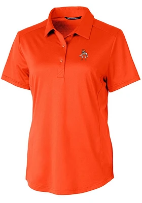 Cutter and Buck Oklahoma State Cowboys Womens Orange Wresting Pete Prospect Short Sleeve Polo Sh..