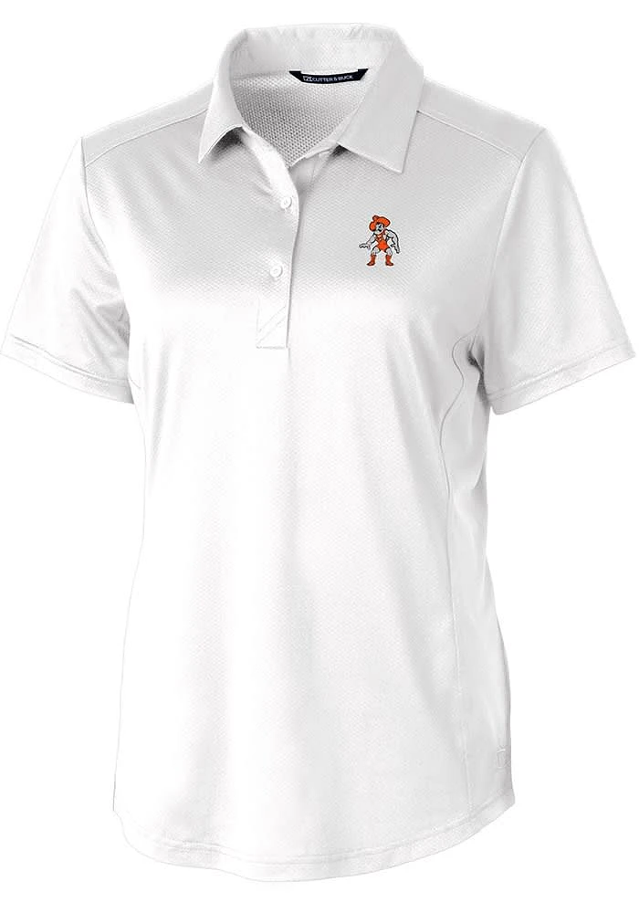 Cutter and Buck Oklahoma State Cowboys Womens Wresting Pete Prospect Short Sleeve Polo Shi