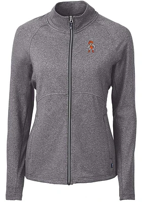 Cutter and Buck Oklahoma State Cowboys Womens Black Wresting Pete Adapt Eco Knit Light Weight Ja..