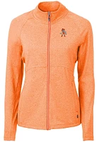 Cutter and Buck Oklahoma State Cowboys Womens Orange Wresting Pete Adapt Eco Knit Light Weight J..