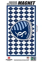 Sporting Kansas City 6x12 Argyle Car Magnet - Blue