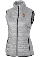 Cutter and Buck Oklahoma State Cowboys Womens Grey Wresting Pete Rainier PrimaLoft Vest