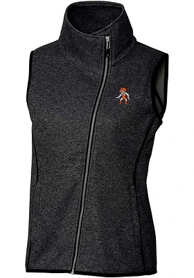 Cutter and Buck Oklahoma State Cowboys Womens Grey Mainsail Asymmetrical Vest