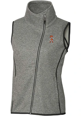 Cutter and Buck Oklahoma State Cowboys Womens Grey Wresting Pete Mainsail Asymmetrical Vest