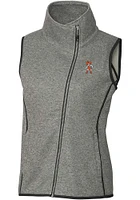 Cutter and Buck Oklahoma State Cowboys Womens Grey Wresting Pete Mainsail Asymmetrical Vest