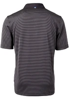 Cutter and Buck Oklahoma State Cowboys Mens Black Virtue Eco Pique Micro Stripe Short Sleeve Pol..