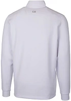 Cutter and Buck Oklahoma State Cowboys Mens White Wresting Pete Traverse Long Sleeve Qtr Zip Pullo..