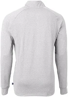 Cutter and Buck Oklahoma State Cowboys Mens Grey Wresting Pete Adapt Eco Long Sleeve Qtr Zip Pul..