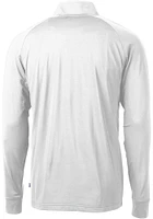 Cutter and Buck Oklahoma State Cowboys Mens White Wresting Pete Adapt Eco Knit Long Sleeve Qtr Z..